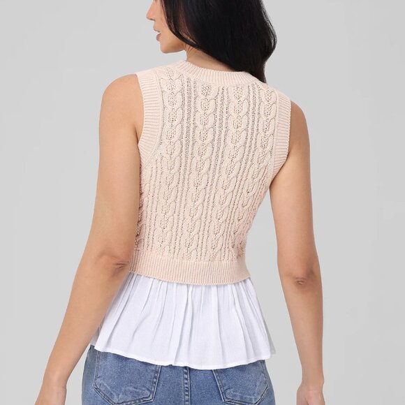 Camilia: Mixed Media Cable Tank - Picture 2 of 5